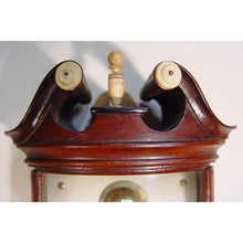 Load image into Gallery viewer, A Fine Regency Mahogany London Made Flat-to-the-wall Bow fronted Stick Barometer
