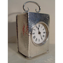 Load image into Gallery viewer, A 1903 Large Silver 8-day Birmingham Hallmarked Timepiece Clock By Henry Matthews

