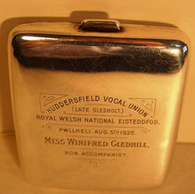 Load image into Gallery viewer, A Fold able Edwardian Hallmarked Silver Case Travelling Clock With Presentation For 1925