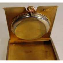 Load image into Gallery viewer, A Fold able Edwardian Hallmarked Silver Case Travelling Clock With Presentation For 1925