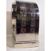 Load image into Gallery viewer, A Rare Rhodium Plated 1970's Swiss Bollard Model Atmos Clock In An Arch Topped Case