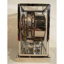 Load image into Gallery viewer, A Rare Early 1950's Rhodium Plated Jaeger Le Coultre Classic Model Swiss Atmos Clock With Roman Numerals