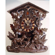 Load image into Gallery viewer, A Large Black Forest 8-day Twin Fusee Table Standing Cuckoo Clock By Beha,