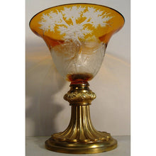 Load image into Gallery viewer, A Decorative Arts Glass Bohemian Czech Centrepiece Bowl w/Animal Decoration
