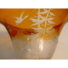 Load image into Gallery viewer, A Decorative Arts Glass Bohemian Czech Centrepiece Bowl w/Animal Decoration