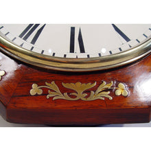 Load image into Gallery viewer, An Octagonal English Late Victorian Rosewood And Brass Inlay 12-inch Dial Clock Retailed By Castell, London,