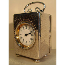 Load image into Gallery viewer, A 1904 Small Silver 8-day London Hallmarked Timepiece Clock