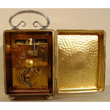 Load image into Gallery viewer, A 1904 Small Silver 8-day London Hallmarked Timepiece Clock