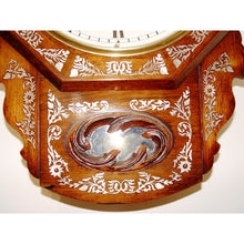 Load image into Gallery viewer, An English late Victorian Rosewood And MOP 12-inch Drop-Dial Wall Clock by James Bell, Bath