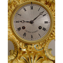 Load image into Gallery viewer, A French 1830's Gilt Bronze Rococo Mantel Clock By Le Roy, Paris