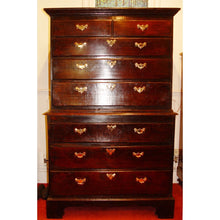 Load image into Gallery viewer, An English Good Early Small Size Late 18th-century Oak Tallboy