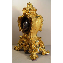 Load image into Gallery viewer, A French 1830's Gilt Bronze Rococo Mantel Clock By Le Roy, Paris