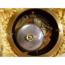 Load image into Gallery viewer, A French 1830's Gilt Bronze Rococo Mantel Clock By Le Roy, Paris
