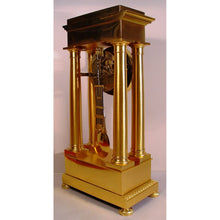 Load image into Gallery viewer, A Stunning Gilt Bronze French Empire Portico Clock By August Lambelet Laine A Lyon
