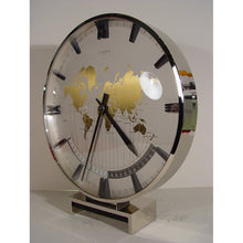Load image into Gallery viewer, A 1960's Electro / Mechanical Wind Kienzle Nickell Plated World Time Desk Table Clock,