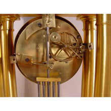 Load image into Gallery viewer, A Stunning Gilt Bronze French Empire Portico Clock By August Lambelet Laine A Lyon