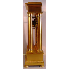 Load image into Gallery viewer, A Stunning Gilt Bronze French Empire Portico Clock By August Lambelet Laine A Lyon