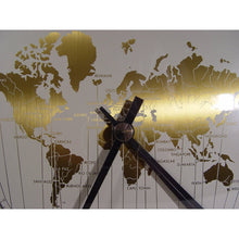 Load image into Gallery viewer, A 1960's Electro / Mechanical Wind Kienzle Nickell Plated World Time Desk Table Clock,