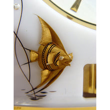 Load image into Gallery viewer, A 1960,s Jaeger Le Coultre White Marina Swiss Atmos Clock, Fish Model