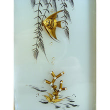 Load image into Gallery viewer, A 1960,s Jaeger Le Coultre White Marina Swiss Atmos Clock, Fish Model