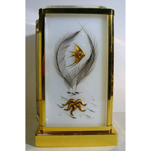 Load image into Gallery viewer, A 1960,s Jaeger Le Coultre White Marina Swiss Atmos Clock, Fish Model