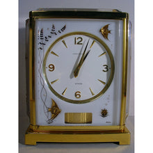 Load image into Gallery viewer, A 1960,s Jaeger Le Coultre White Marina Swiss Atmos Clock, Fish Model