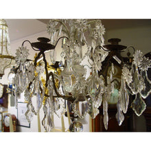 Load image into Gallery viewer, A Medium Size Decorative French Mid 19th Century (Glass Covered) Bronze Open-Cage Antique Chandelier With 6-Lights