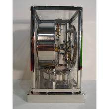 Load image into Gallery viewer, A 1950's Rhodium Plated Jaeger Classic Model Swiss Atmos Clock With Roman Numerals And Box