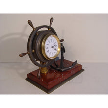 Load image into Gallery viewer, A French Late 19th Century Industrial Ships Wheel Timepiece Clock