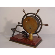 Load image into Gallery viewer, A French Late 19th Century Industrial Ships Wheel Timepiece Clock