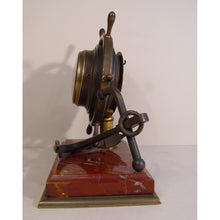 Load image into Gallery viewer, A French Late 19th Century Industrial Ships Wheel Timepiece Clock