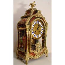 Load image into Gallery viewer, A Fine Quality Red Tortoiseshell And Cut Brass French Boulle Clock Retailed By Miroy,Paris
