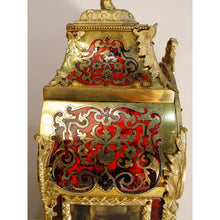Load image into Gallery viewer, A Fine Quality Red Tortoiseshell And Cut Brass French Boulle Clock Retailed By Miroy,Paris