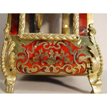 Load image into Gallery viewer, A Fine Quality Red Tortoiseshell And Cut Brass French Boulle Clock Retailed By Miroy,Paris
