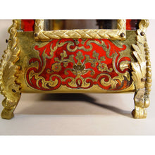 Load image into Gallery viewer, A Fine Quality Red Tortoiseshell And Cut Brass French Boulle Clock Retailed By Miroy,Paris