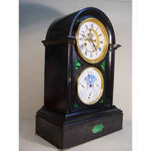 Load image into Gallery viewer, A 19th c French Perpetual Calendar/Equation Of time Slate Clock By Brocot