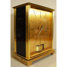 Load image into Gallery viewer, A Very Good Condition 1970’s Jaeger Le Coultre Swiss Atmos Clock With Black Enamel Sides
