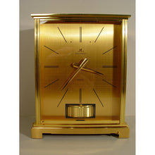 Load image into Gallery viewer, A Very Good Condition 1970’s Jaeger Le Coultre Swiss Atmos Clock With Black Enamel Sides