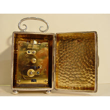 Load image into Gallery viewer, A 1901 Small Silver 8-day London Hallmarked Timepiece Clock By William Comyns
