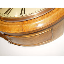 Load image into Gallery viewer, A 12- inch Double Fusee Honey Oak Wall Clock By T Glover, Stockport
