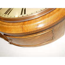 Load image into Gallery viewer, A 12- inch Double Fusee Honey Oak Wall Clock By T Glover, Stockport