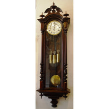 Load image into Gallery viewer, A Viennese Walnut Grande-Sonnerie Striking Regulator Wall Clock By Schonberger,