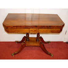 Load image into Gallery viewer, An English Regency Rosewood And Brass Inlayed Card Table