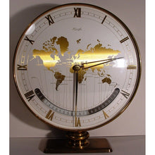 Load image into Gallery viewer, A Rare 1st Generation 1950's Mechanical Wind Kienzle Brass World Time Desk Table Clock