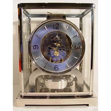 Load image into Gallery viewer, A Good Condition Early 1950's Rhodium Plated Jaeger Le Coultre Classic Model Swiss Atmos Clock