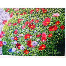 Load image into Gallery viewer, An Original Acrylic On Canvas, Pointillist Style Painting Of The Walled Garden At Kellie Castle