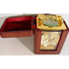 Load image into Gallery viewer, A Stunning Late 19th Century French Giant Carriage Clock With Compass, Thermometer And Original Travelling Case