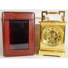 Load image into Gallery viewer, A Stunning Late 19th Century French Giant Carriage Clock With Compass, Thermometer And Original Travelling Case