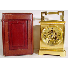 Load image into Gallery viewer, A Stunning Late 19th Century French Giant Carriage Clock With Compass, Thermometer And Original Travelling Case