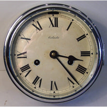 Load image into Gallery viewer, An Early 20th Century Nickell Plated Cased Ship's Bulkhead Clock By Celeste